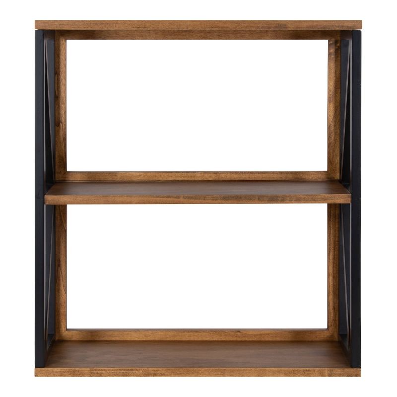25&#34; x 28&#34; Rigby Wood Decorative Wall Shelf Rustic Brown/Black - Kate &#38; Laurel All Things Decor, 3 of 12