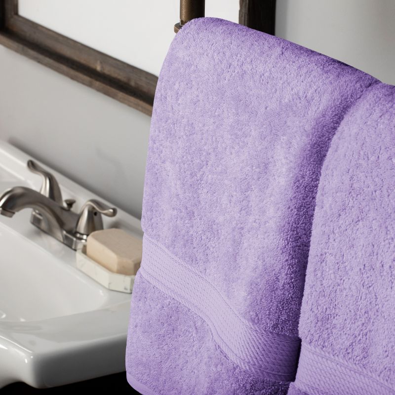 Premium Cotton 800 GSM Heavyweight Plush Luxury 2 Piece Bath Towel Set by Blue Nile Mills, 5 of 10