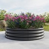 Gulches 47.24*11.4" Tall Round Raised Garedn Bed,Metal Raised Beds for Vegetables,Outdoor Garden Raised Planter Box,Black - 2 of 4