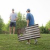 Skip's Garage | Vintage Black And White American Flag All-Weather Cornhole Boards - ACA Sig Pro Series - 2 of 4