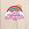 Women's - Barbie - I Am Kenough Rainbow Clouds Lightweight French Terry Wide Neck Long Sleeve Shirt - 2 of 4