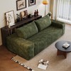 ORRD 63" Comfy Deep Seat Loveseat Sofa, Corduroy Fabric 2-Seater Couch for Living Room, Bedroom, Green - 2 of 4