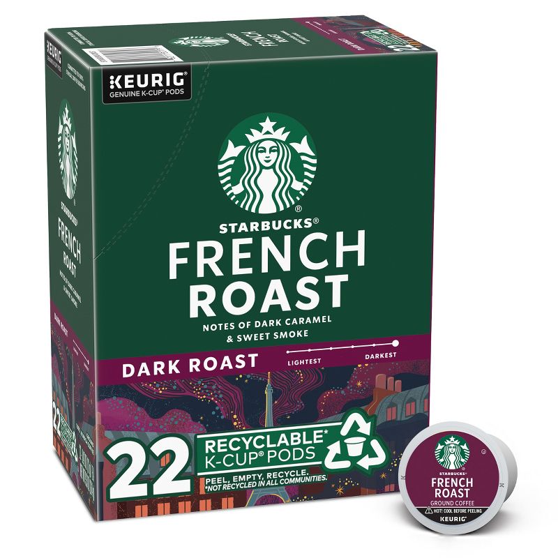 Starbucks Dark Roast K-Cup Coffee Pods French Roast for Keurig Brewers, 1 of 8