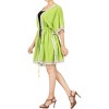 LA LEELA Women's Open Front Summer Beach Duster Beachwear Plus Size Caftan Cover Up for Swimwear - 3 of 4