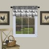 Kate Aurora Country Farmhouse Barnyard Plaid Rooster Kitchen Curtain Tier & Valance Set - image 2 of 2