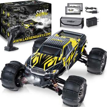 LAEGENDARY 4x4 RC Cars for Adults and Kids - Off-Road, Fast Remote Control Car - Battery-Powered - Up to 38+ mph - Yellow & Black