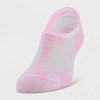 Peds Women's Tie-dye Mesh 4pk Ultra Low Liner Casual Socks -  Pink/white/black 5-10 : Target