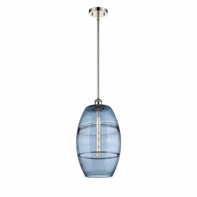 Vaz - 1 Light Stem Hung Mini Pendant In Industrial Style-18.5 Inches Tall and 10 Inches Wide