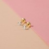 Girls' Flush CZ Solitaire Screw Back 14k Gold Earrings - In Season Jewelry - 4 of 4