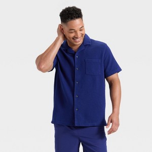 Men's Full Button Camp Shirt - Goodfellow & Co™ - 1 of 3