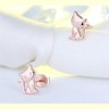 Kitty Cat Stud Earrings for Women Sterling Silver Cubic Zirconia Ginger Lyne Collection - 3 of 4
