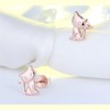 Kitty Cat Stud Earrings for Women Sterling Silver Cz Ginger Lyne Collection - image 3 of 4