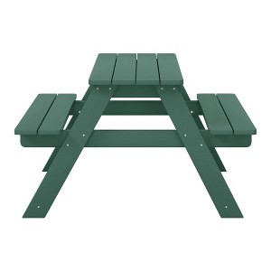 WestinTrends Malibu Outdoor Patio Kids HDPE Plastic Picnic Bench Table - 1 of 4