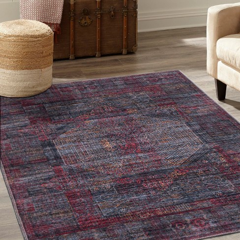 Unique Loom Mangata Melissa Border Washable Indoor Flatweave Woven Area Rug - image 1 of 4