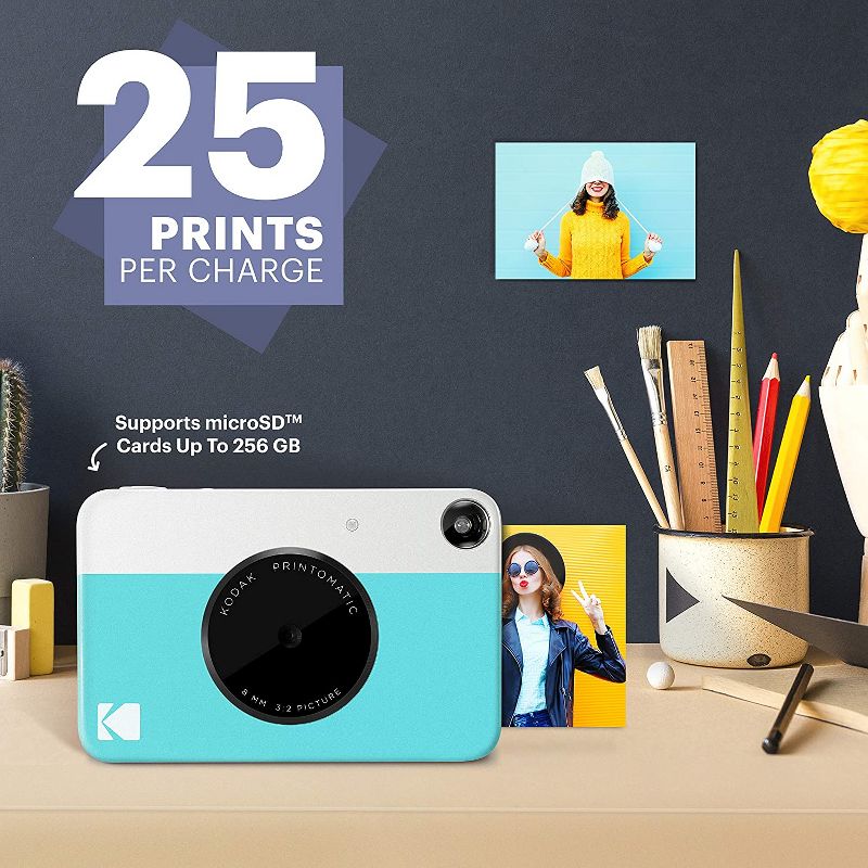 KODAK Printomatic Digital Instant Print Camera - Full Color Prints On ZINK 2x3" Sticky-Backed Photo Paper  Print Memories Instantly, 3 of 7