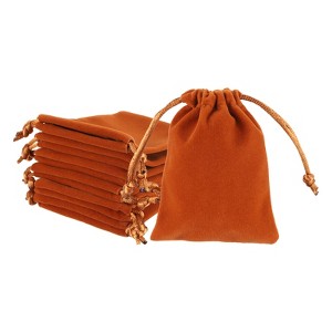 Unique Bargains Mini Smooth Soft Christmas Satin Bags with Drawstring 20 Pcs - 1 of 4