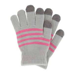 Grand Sierra Girl's One Size Striped Touchscreen Winter Glove - 1 of 4