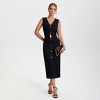 Women's Fitted Knit Maxi Bodycon Dress - A New Day™ Black - 4 of 4