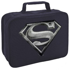 Superman Steel Logo Insulated Soft Sided Lunch Box - 1 of 4