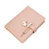 Unique Bargains Cute Journaling Leather B6 Diary with Heart Lock 144 Pages - 3 of 4