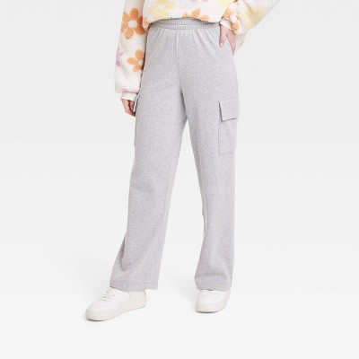 Women's High-rise Tapered Sweatpants - Wild Fable™ Heather Gray L