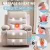 Power Lift Recliner Chair for Elderly with Massage and Heat, Swivel Rocker Recliner with Soft Padded Upholstery, Side Pocket & Cup Holders - 4 of 4