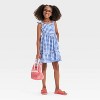 Girls' Sleeveless 4th of July Gingham Dress - Cat & Jack™ Blue - 3 of 3