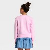 Girls' Sanrio Hello Kitty and Friends Fleece Crewneck Sweatshirt - Dark Pink - 3 of 4