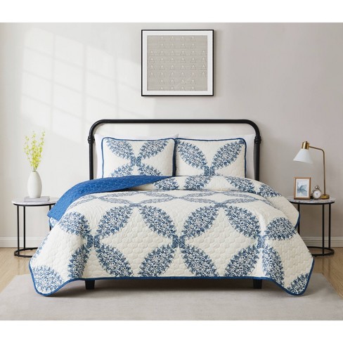 Blue and 2024 white quilt