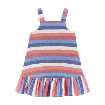 Andy & Evan  Toddler Americana Striped Chambray Dress
