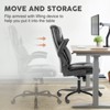 Executive Office PU Leather Desk Chair High Back Flip-Up Armrest Adjustable Ergonomic Home Office Chair - 2 of 4