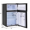 Costway Refrigerator Small Freezer Cooler Fridge Compact 3.2 cu ft. Unit Grey/Black/White - 3 of 4