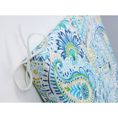 Baltic Blue Paisley Floral Indoor/Outdoor Chair Cushion