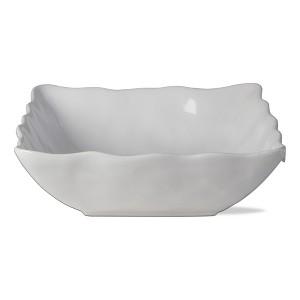 tagltd Formoso White Stoneware Square Bowl Dinnerware Serving Dish Bowl Dishwasher Safe, 10.0 inch, 80 oz. - 1 of 3