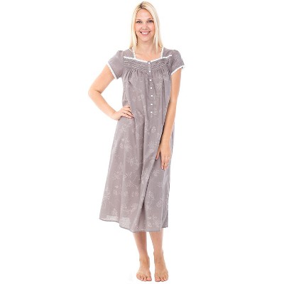 Sleeveless Sleep Dress A0586 Alexander Del Rossa Womens 100% Cotton Lawn Nightgown 