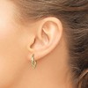 Black Bow Jewelry 2.75mm, Two-tone Twisted Hoops in 14k Yellow Gold and Rhodium, 15mm - 3 of 4
