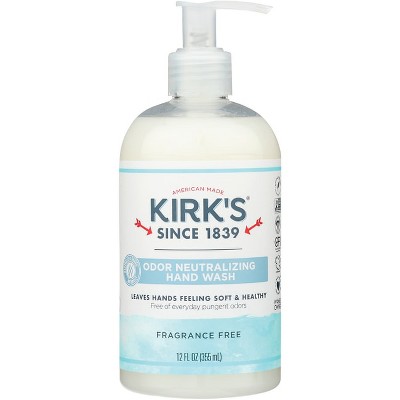 Kirk's Odor Neutralizing Hand Soap - Fragrance Free 12 oz.