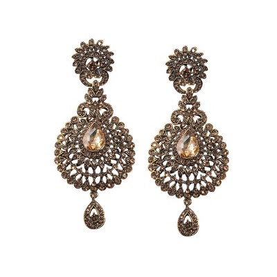 SOHI Women's Crystal Drop Earrings