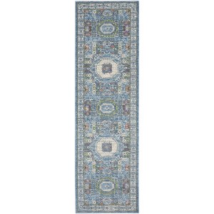 Nourison Global Vintage Ivory Light Blue Bohemian Indoor Rug - 1 of 4