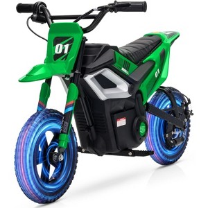 24V Kids Electric Dirt Bike - 350W Motorcycle with Rear Suspension, 13.7 MPH, 12-Mile Range, Twist Grip Throttle, Rubber Tires - 1 of 4