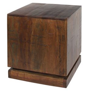 Wooden Side Table Rustic Square With Natural Wood Grain Olivia May Target