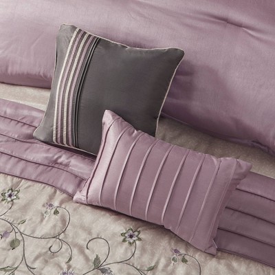 King Purple Reversible 7-Piece Embroidered Bedspread Set