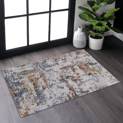 Kumasinova Stain-Resistant Area Rug, Non-Shedding Door Mat, Kid & Pet-Friendly, Abstract Area Rug for Living Room, Latex-Free Cotton Backing