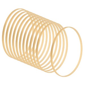 Unique Bargains Bamboo Handmade DIY Craft Wedding Dream Catcher Floral Hoops 12 Pcs - 1 of 3