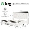 AMERLIFE Farmhouse Size Bed Frame with Sliding Barn Door Storage - 2 of 4