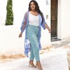 Anna-Kaci Women's Plus Size Lace Cardigan Short Sleeve Open Front Floral Crochet Long Duster - 4 of 4