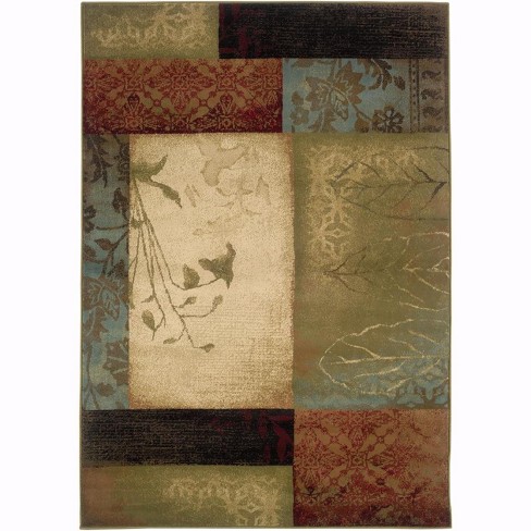 Oriental Weavers Hudson Beige/Green/Red Rug Rug Size: 7'8" x 10'10" - image 1 of 4