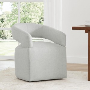 Spruce&Spring Modern Dining Chair with Casters & Open Back - 1 of 4