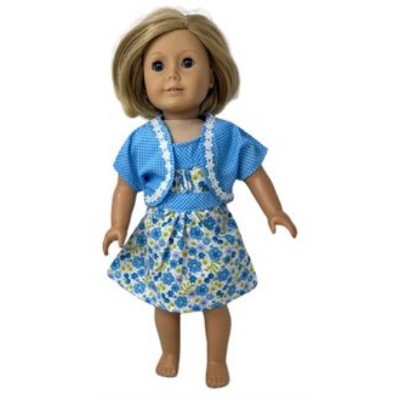 Doll Clothes Superstore Handmade Floral Sundress with Jacket  Fits 18-Inch Girl Dolls