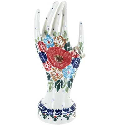 Blue Rose Polish Pottery Amelie Hand Ring Holder